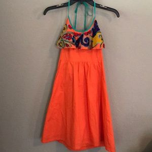 Embroidered Orange Dress
